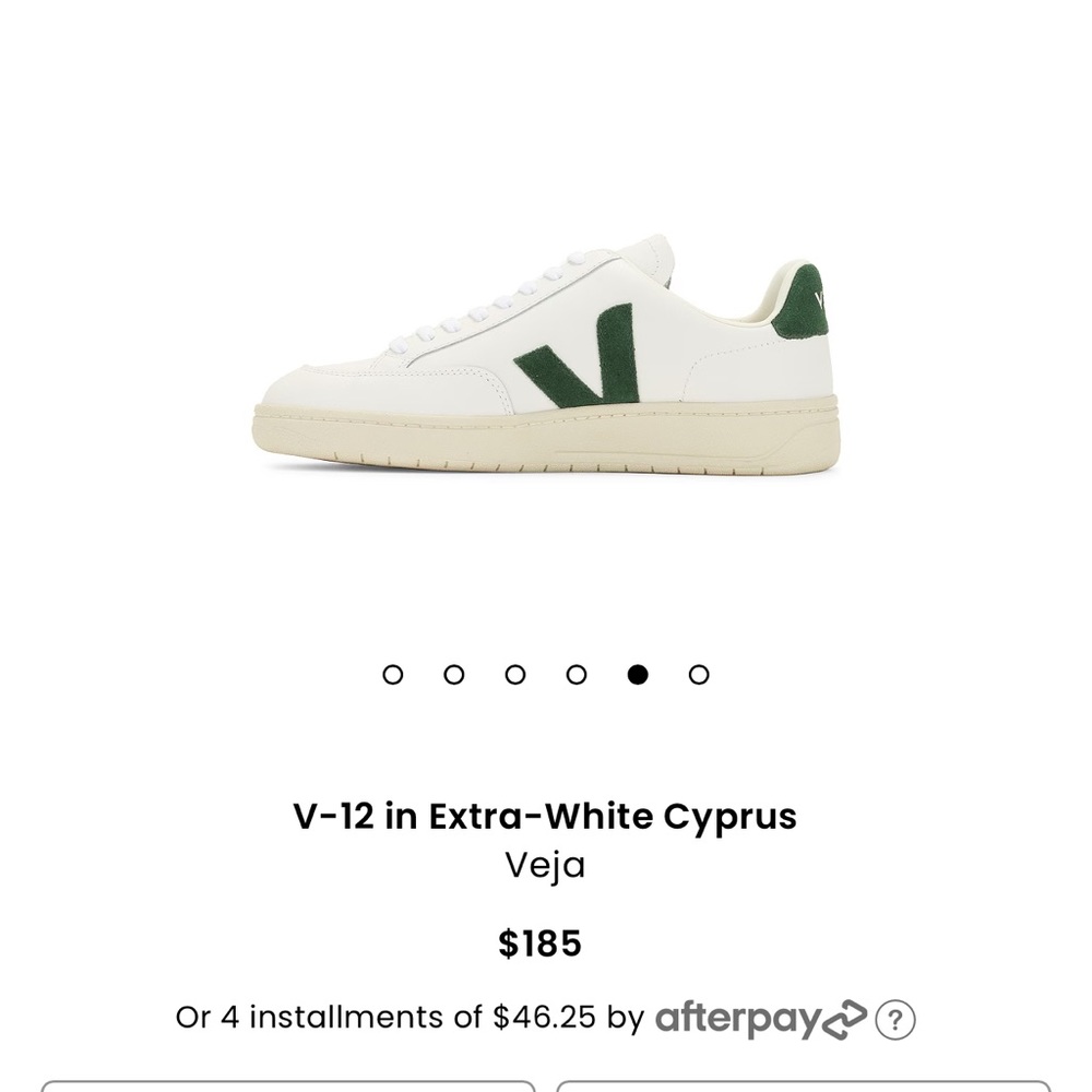 Veja sneakers green suede size 7